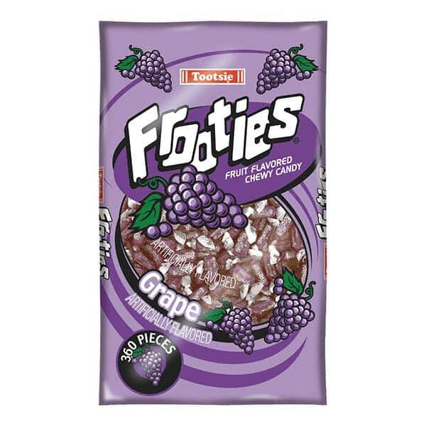 Tootsie Roll - Snacks, Cookies, Candy & Gum Breakroom Accessory Type: Candy Breakroom Accessory Description: Frooties, Grape, 38.8oz Bag, 360 Pieces/Bag - All Tool & Supply