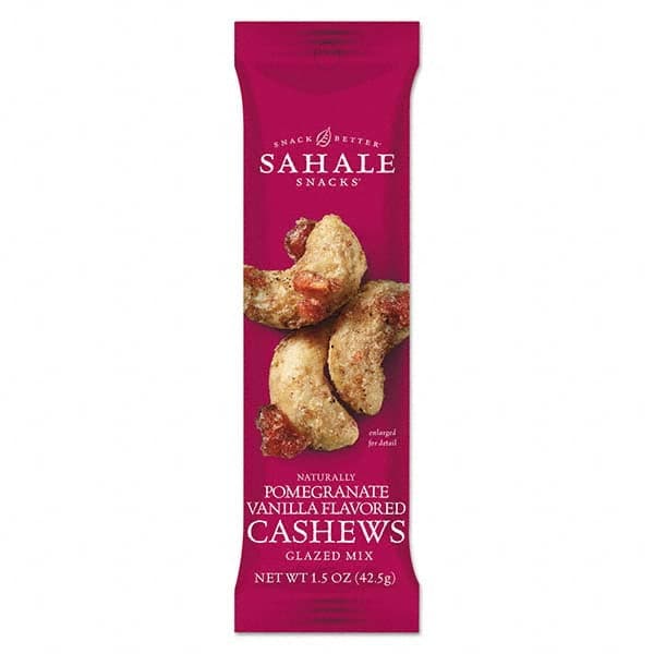 Sahale Snacks - Snacks, Cookies, Candy & Gum Breakroom Accessory Type: Nuts Breakroom Accessory Description: Glazed Mixes, Cashew Pom Vanilla, 1.5 oz, 18/Carton - All Tool & Supply