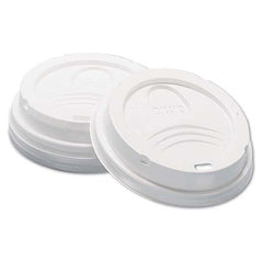 Dixie - Dome Hot Drink Lids, 8 oz Cups, White, 100/Sleeve, 10 Sleeves/Carton - All Tool & Supply