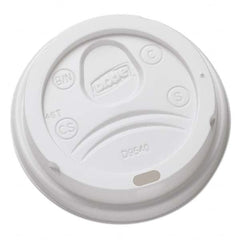 Dixie - Sip-Through Dome Hot Drink Lids for 10 oz Cups, White, 100/Pack, 1000/Carton - All Tool & Supply