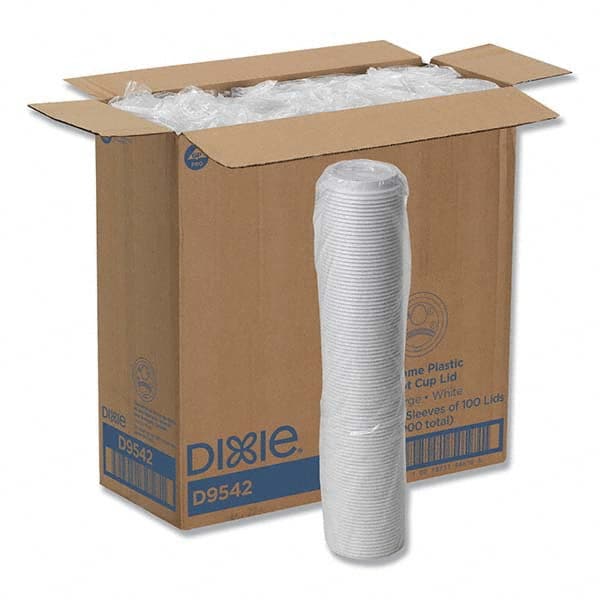 Dixie - Reclosable Lids for 12 and 16 oz Hot Cups, White, 100 Lids/Pack, 10 Packs/Carton - All Tool & Supply