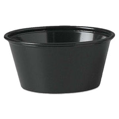 DART - Plastic Souffle Portion Cups, 3 1/4 oz, Black, 250/Bag, 2500/Carton - All Tool & Supply