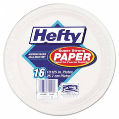 Hefty - Super Strong Paper Dinnerware, 10 1/8" Plate, Bagasse, 16/Pack, 12 Packs/Carton - All Tool & Supply