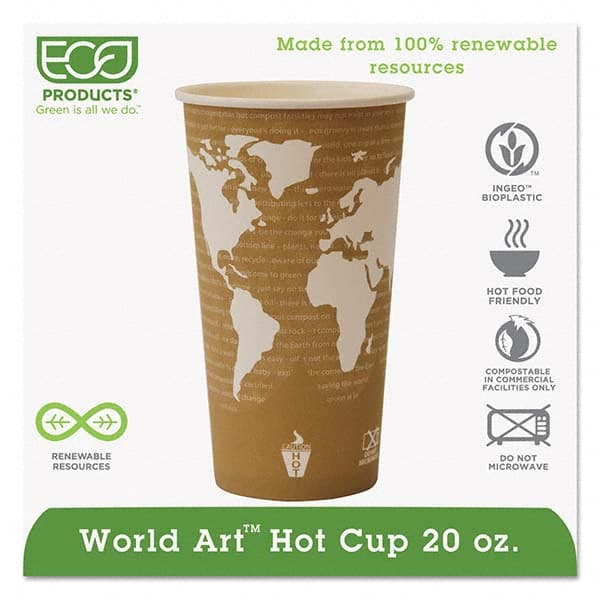 ECO PRODUCTS - World Art Renewable Compostable Hot Cups, 20 oz, 50/PK, 20 PK/CT - All Tool & Supply