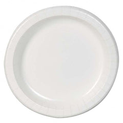 Dixie Basic - Basic Paper Dinnerware, Plates, White, 8.5" Diam, 125/Pack, 4/Carton - All Tool & Supply