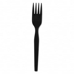 Dixie - SmartStock Plastic Cutlery Refill, Forks, 6", Black, 40/Pack, 24 Packs/CT - All Tool & Supply