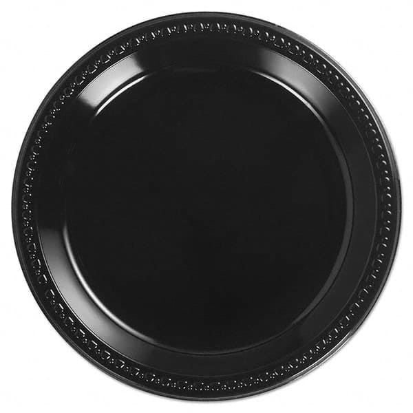 Chinet - Heavyweight Plastic Plates, 10-1/4", Black, Round - All Tool & Supply