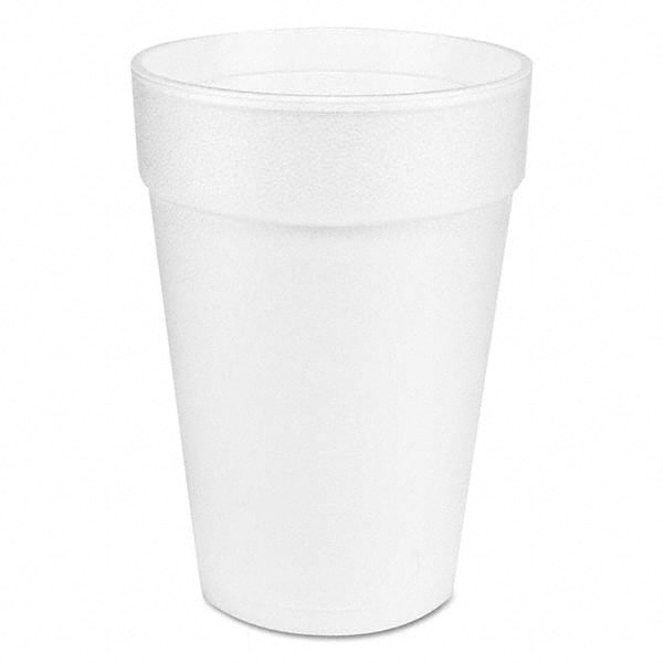 DART - Large Foam Drink Cup, 14 oz, Hot/Cold, White, 25/Bag, 40 Bags/Carton - All Tool & Supply