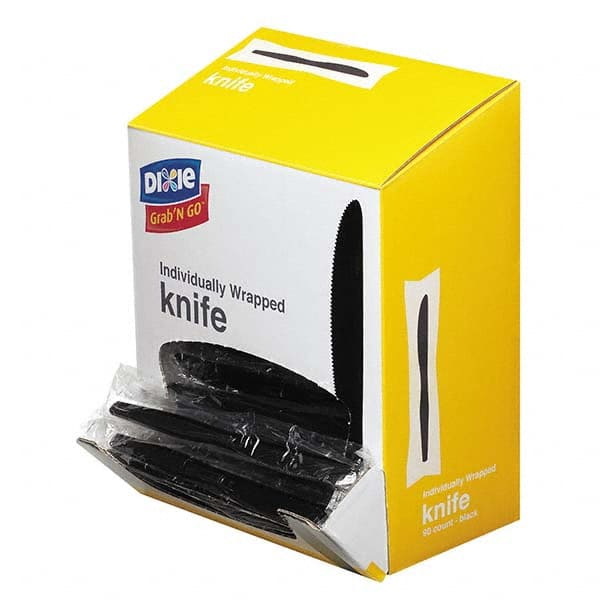 Dixie - Grab\x92N Go Wrapped Cutlery, Knives, Black, 90/Box, 6 Box/Carton - All Tool & Supply