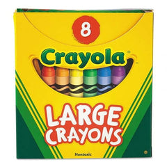 Crayola - Markers & Paintsticks Type: All Purpose Wax Crayon Color: Black; Blue; Brown; Green; Orange; Red; Violet; Yellow - All Tool & Supply