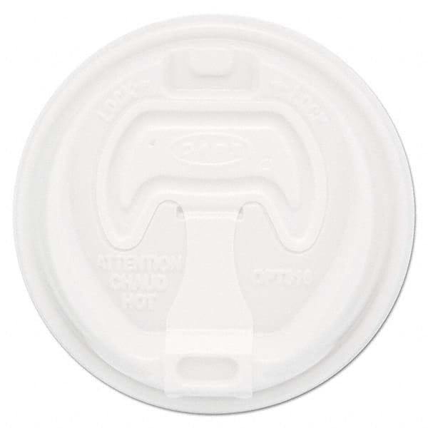 DART - Optima Reclosable Lid, 12-24 oz Foam Cups, White, 100/Bag - All Tool & Supply