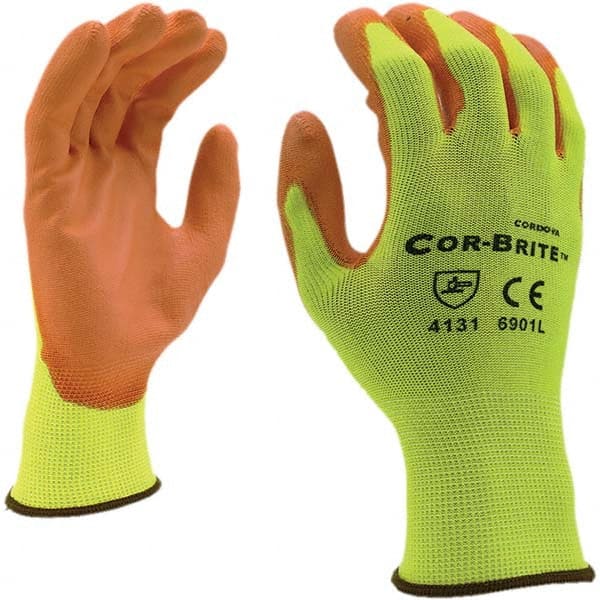 Cordova - Size 2XL (11) Polyurethane Coated Polyester & Polyurethane High Visibility Work Gloves - All Tool & Supply