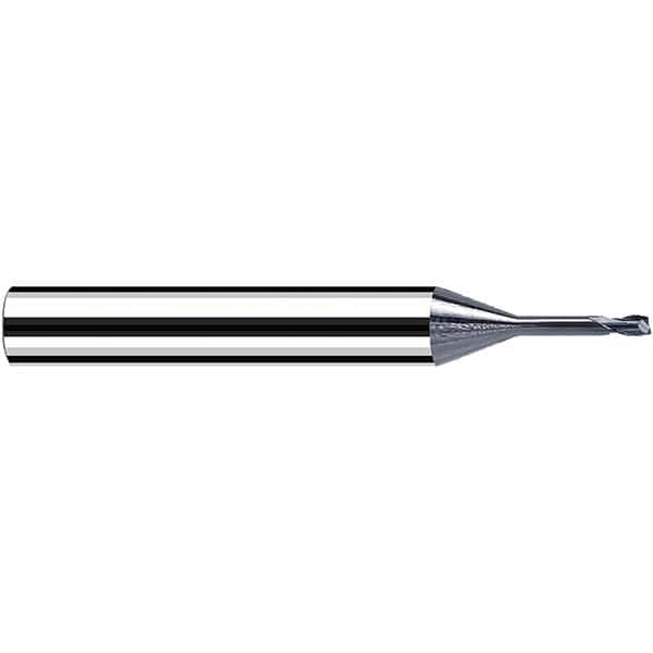 Fraisa - 0.5mm Diam 2 Flute Solid Carbide 0.1mm Corner Radius End Mill - All Tool & Supply