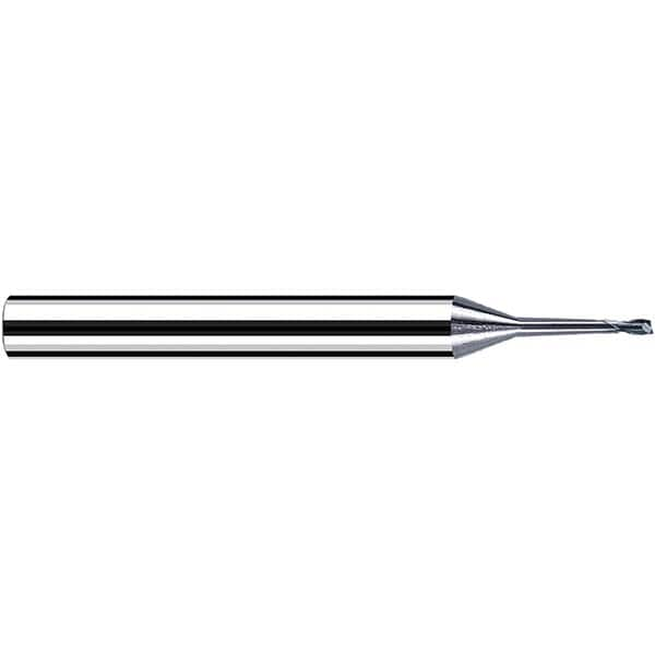 Fraisa - 1mm Diam 2 Flute Solid Carbide 0.2mm Corner Radius End Mill - All Tool & Supply