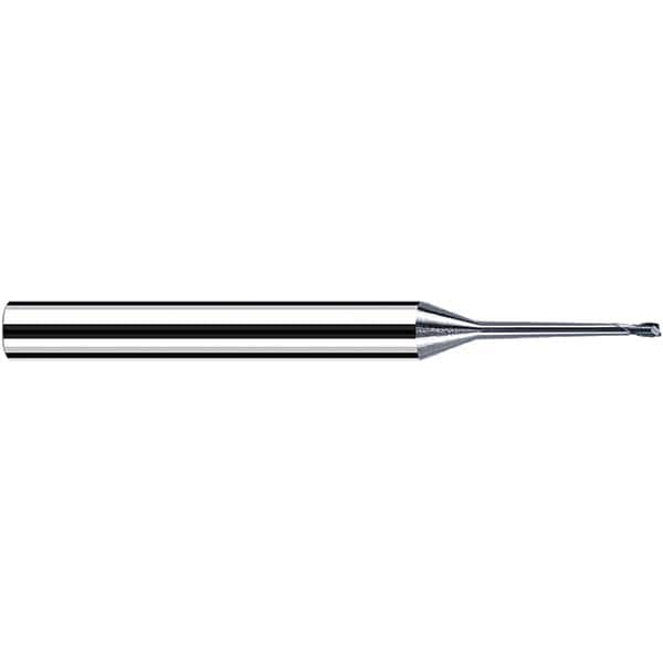 Fraisa - 0.6mm Diam 2 Flute Solid Carbide 0.1mm Corner Radius End Mill - All Tool & Supply