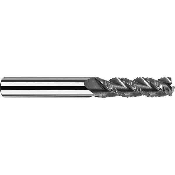 Fraisa - 3/8" Diam, 1-1/2" LOC, 3 Flute Solid Carbide Roughing Square End Mill - All Tool & Supply