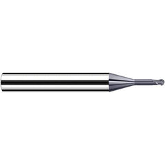 Fraisa - 0.4mm Diam, 3.6mm LOC, 2 Flute Solid Carbide Ball End Mill - All Tool & Supply