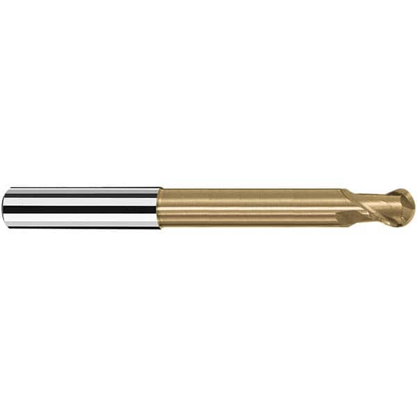 Fraisa - 8mm Diam, 9mm LOC, 2 Flute Solid Carbide Ball End Mill - All Tool & Supply