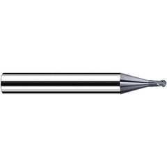 Fraisa - 1mm Diam, 3.6mm LOC, 2 Flute Solid Carbide Ball End Mill - All Tool & Supply