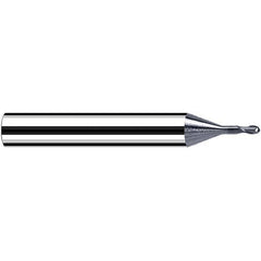 Fraisa - 1.5mm Diam, 1.5mm LOC, 2 Flute Solid Carbide Ball End Mill - All Tool & Supply