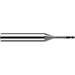 Fraisa - 1mm Diam, 1mm LOC, 2 Flute Solid Carbide Ball End Mill - All Tool & Supply