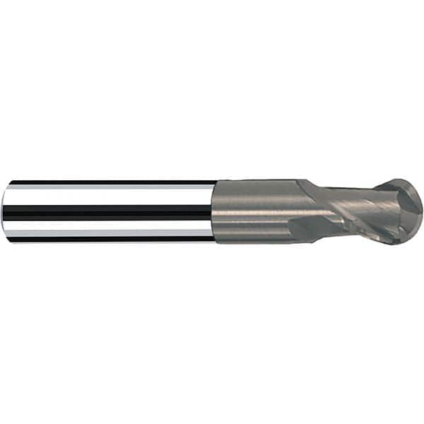 Fraisa - 1/8" Diam, 1/8" LOC, 2 Flute Solid Carbide Ball End Mill - All Tool & Supply