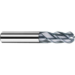 Fraisa - 3/16" Diam, 5/8" LOC, 4 Flute Solid Carbide Ball End Mill - All Tool & Supply