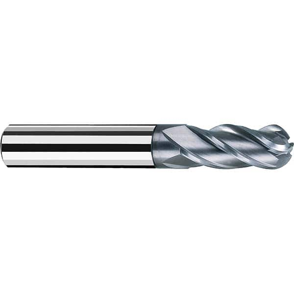 Fraisa - 3/8" Diam, 1" LOC, 4 Flute Solid Carbide Ball End Mill - All Tool & Supply