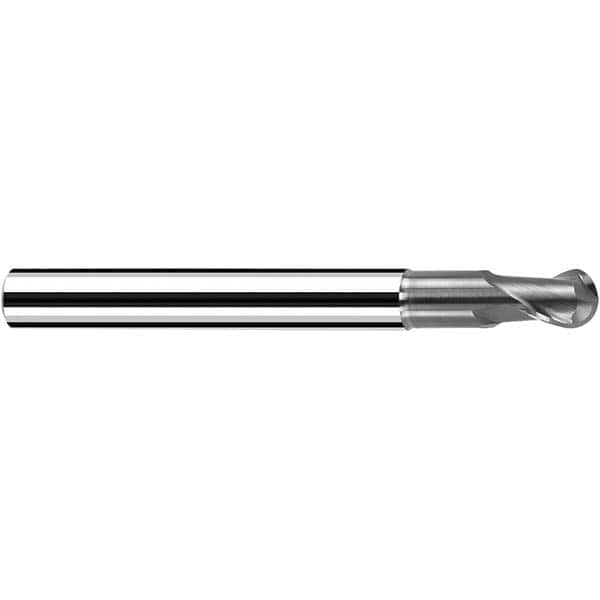 Fraisa - 1/2" Diam, 1/2" LOC, 2 Flute Solid Carbide Ball End Mill - All Tool & Supply