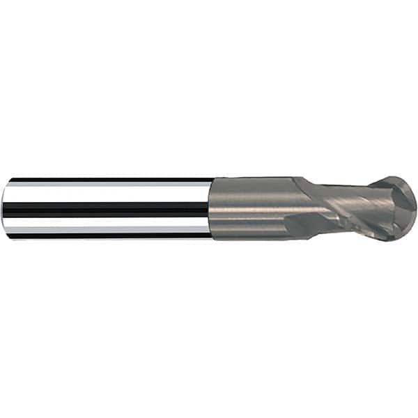 Fraisa - 0.0313" Diam, 0.0313" LOC, 2 Flute Solid Carbide Ball End Mill - All Tool & Supply