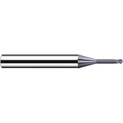 Fraisa - 0.6mm Diam, 3.6mm LOC, 2 Flute Solid Carbide Ball End Mill - All Tool & Supply