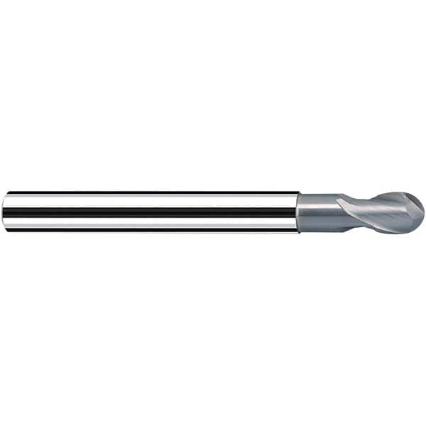 Fraisa - 2mm Diam, 2.5mm LOC, 2 Flute Solid Carbide Ball End Mill - All Tool & Supply