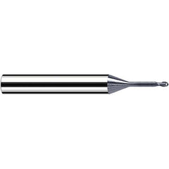 Fraisa - 1mm Diam, 1mm LOC, 2 Flute Solid Carbide Ball End Mill - All Tool & Supply