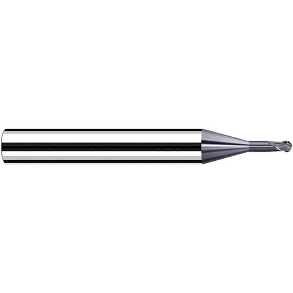 Fraisa - 2.5mm Diam, 3.6mm LOC, 2 Flute Solid Carbide Ball End Mill - All Tool & Supply