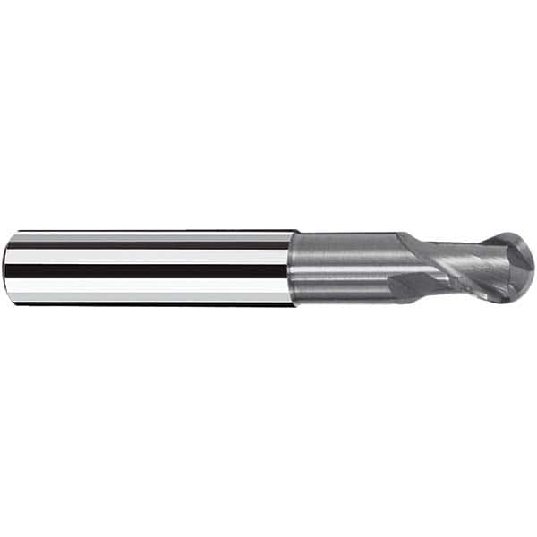 Fraisa - 12mm Diam, 13mm LOC, 2 Flute Solid Carbide Ball End Mill - All Tool & Supply