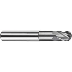 Fraisa - 8mm Diam, 9mm LOC, 4 Flute Solid Carbide Ball End Mill - All Tool & Supply