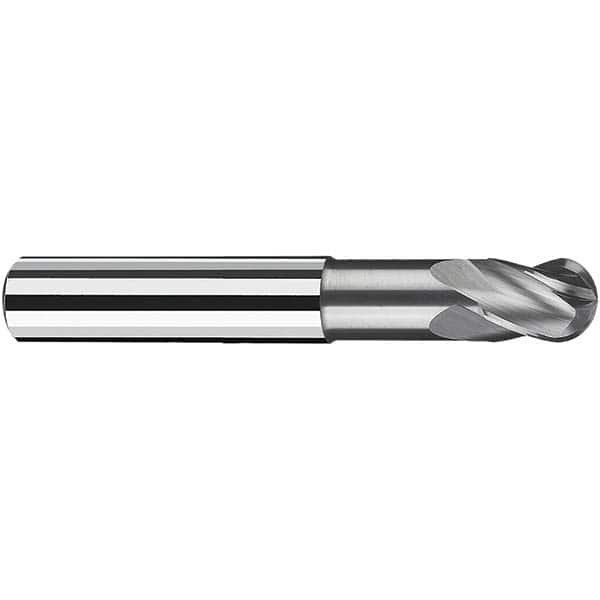 Fraisa - 3mm Diam, 4mm LOC, 4 Flute Solid Carbide Ball End Mill - All Tool & Supply