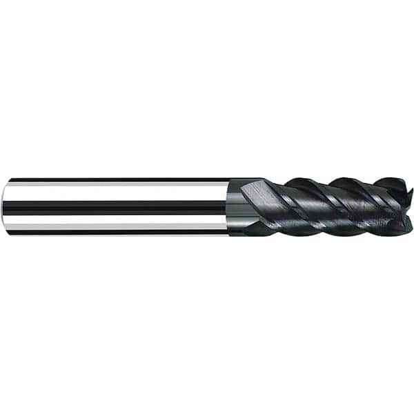 Fraisa - 1/4, 3/4" LOC, 1/4" Shank Diam, 2-1/2" OAL, 4 Flute Solid Carbide Square End Mill - All Tool & Supply