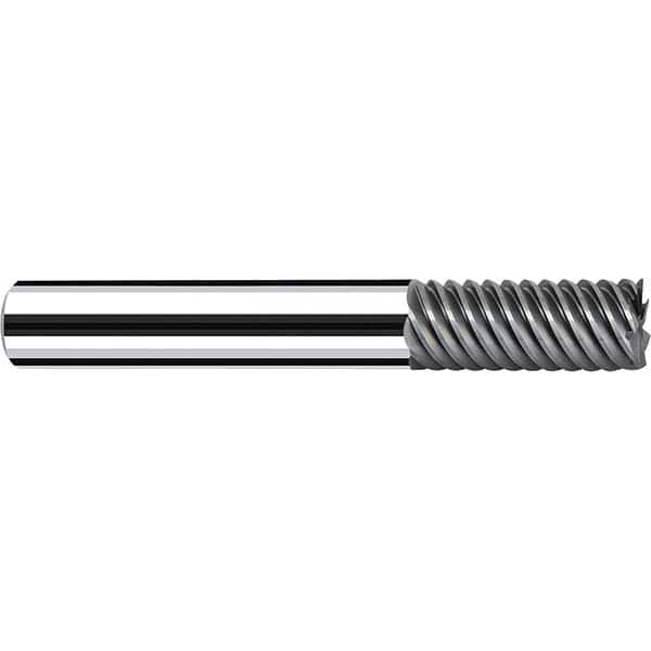 Fraisa - 1, 2" LOC, 1" Shank Diam, 5" OAL, 7 Flute Solid Carbide Square End Mill - All Tool & Supply