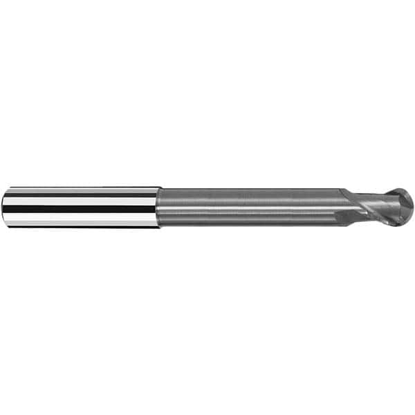 Fraisa - 12mm Diam, 13mm LOC, 2 Flute Solid Carbide Ball End Mill - All Tool & Supply