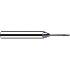 Fraisa - 0.3mm Diam, 0.3mm LOC, 2 Flute Solid Carbide Ball End Mill - All Tool & Supply