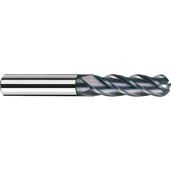 Fraisa - 3/8" Diam, 1-1/2" LOC, 4 Flute Solid Carbide Ball End Mill - All Tool & Supply