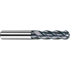 Fraisa - 1/4" Diam, 1-1/4" LOC, 4 Flute Solid Carbide Ball End Mill - All Tool & Supply