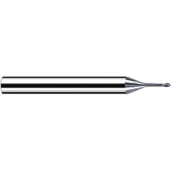 Fraisa - 1mm Diam, 0.8mm LOC, 2 Flute Solid Carbide Ball End Mill - All Tool & Supply