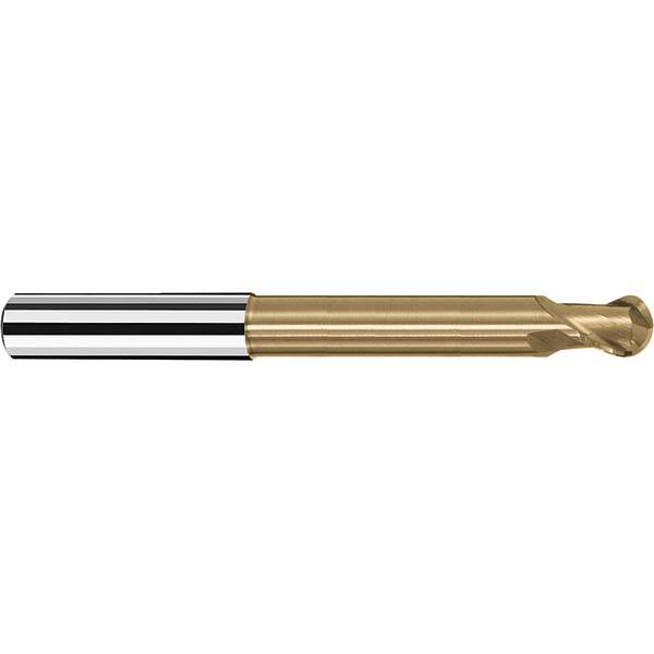 Fraisa - 0.0313" Diam, 0.0313" LOC, 2 Flute Solid Carbide Ball End Mill - All Tool & Supply