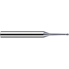 Fraisa - 2.5mm Diam, 2mm LOC, 2 Flute Solid Carbide Ball End Mill - All Tool & Supply