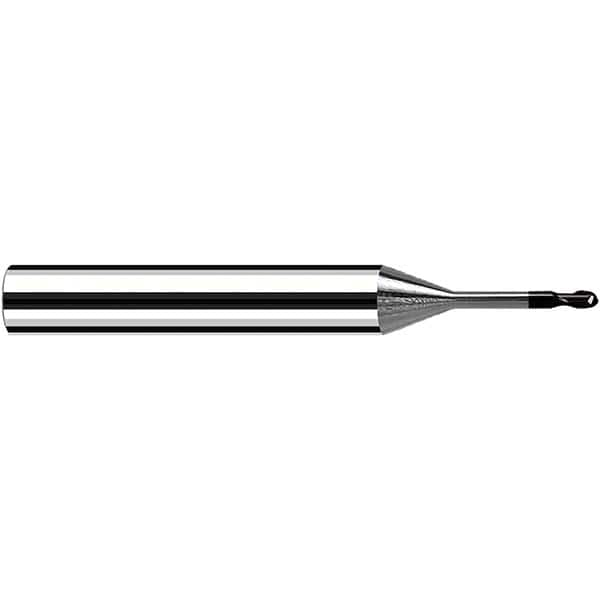 Fraisa - 0.5mm Diam, 0.5mm LOC, 2 Flute Solid Carbide Ball End Mill - Exact Industrial Supply