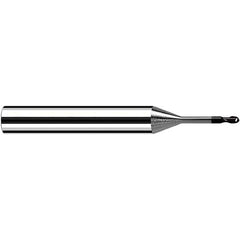 Fraisa - 0.5mm Diam, 0.5mm LOC, 2 Flute Solid Carbide Ball End Mill - Exact Industrial Supply