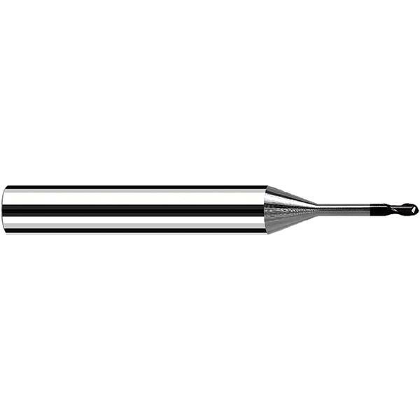 Fraisa - 4mm Diam, 4mm LOC, 2 Flute Solid Carbide Ball End Mill - All Tool & Supply