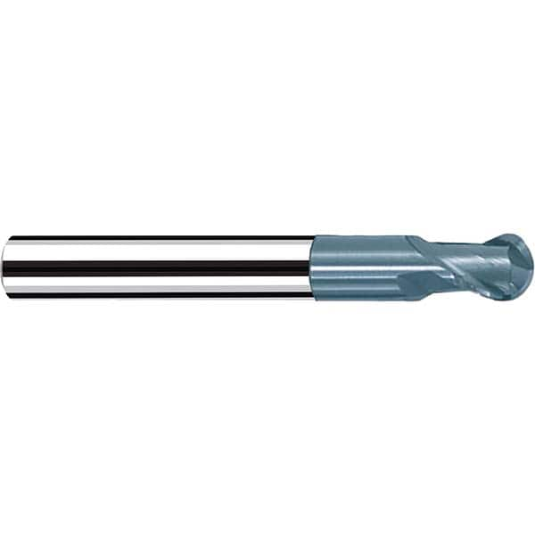 Fraisa - 3/32" Diam, 3/32" LOC, 2 Flute Solid Carbide Ball End Mill - All Tool & Supply